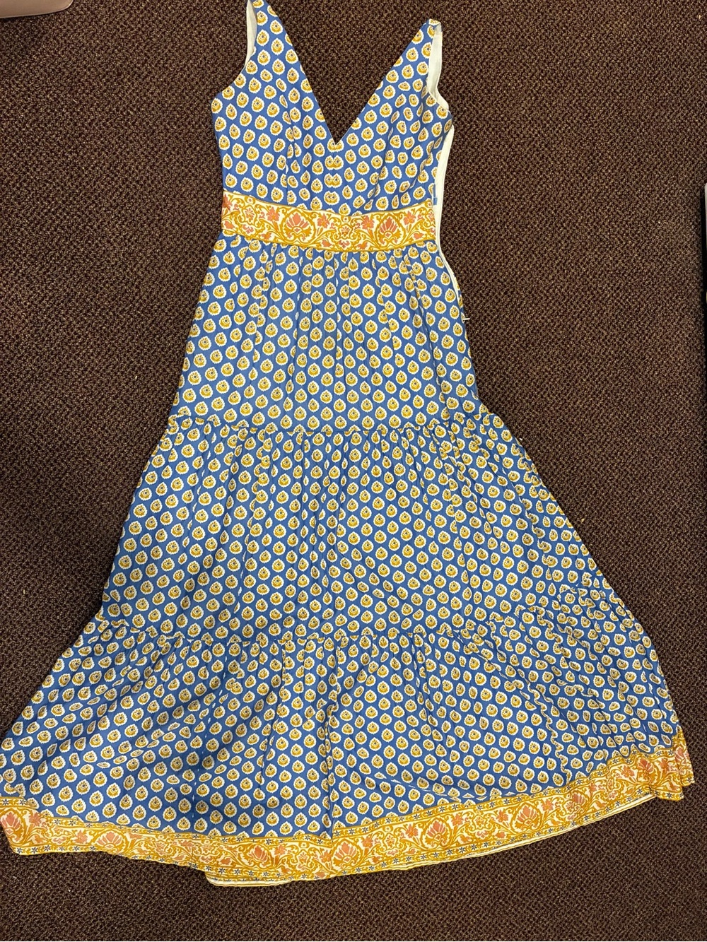 Point Sur blue and yellow dress